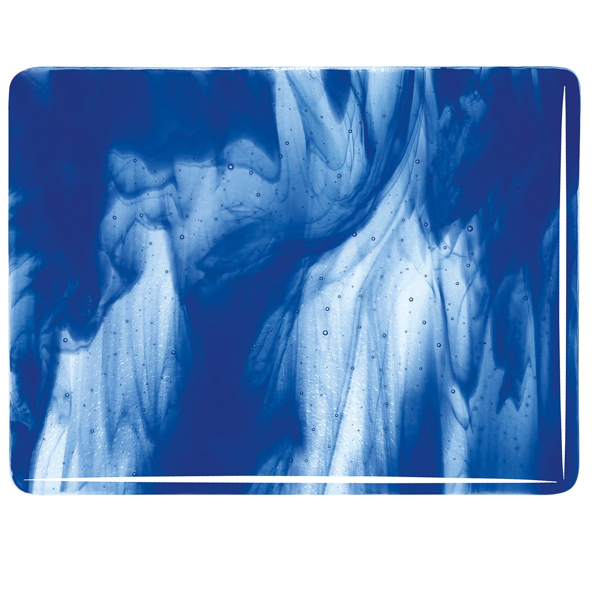 002047 Clear, Deep Cobalt Blue Opalescent