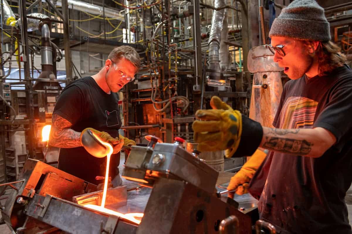 Bullseye Glass casters at work.