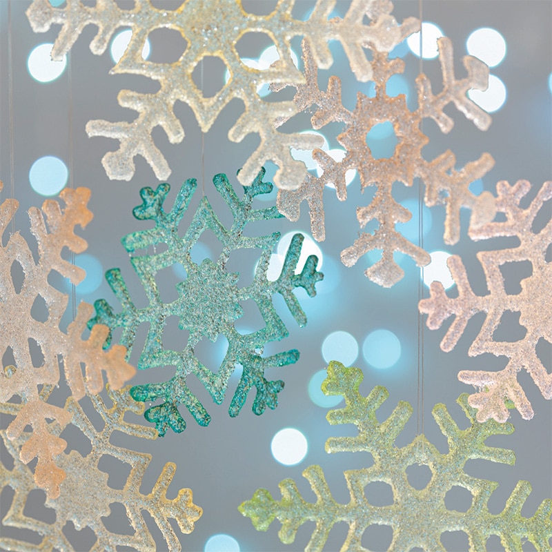 snowflakes made from frit