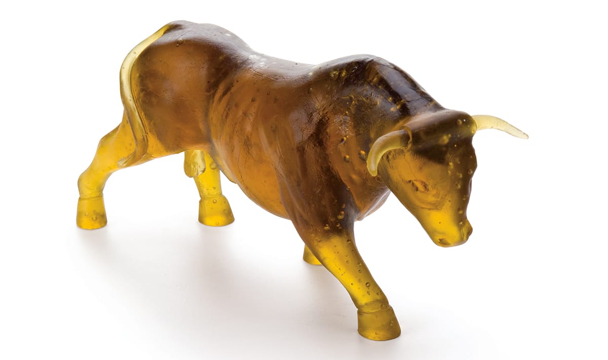 cast figure of a bull